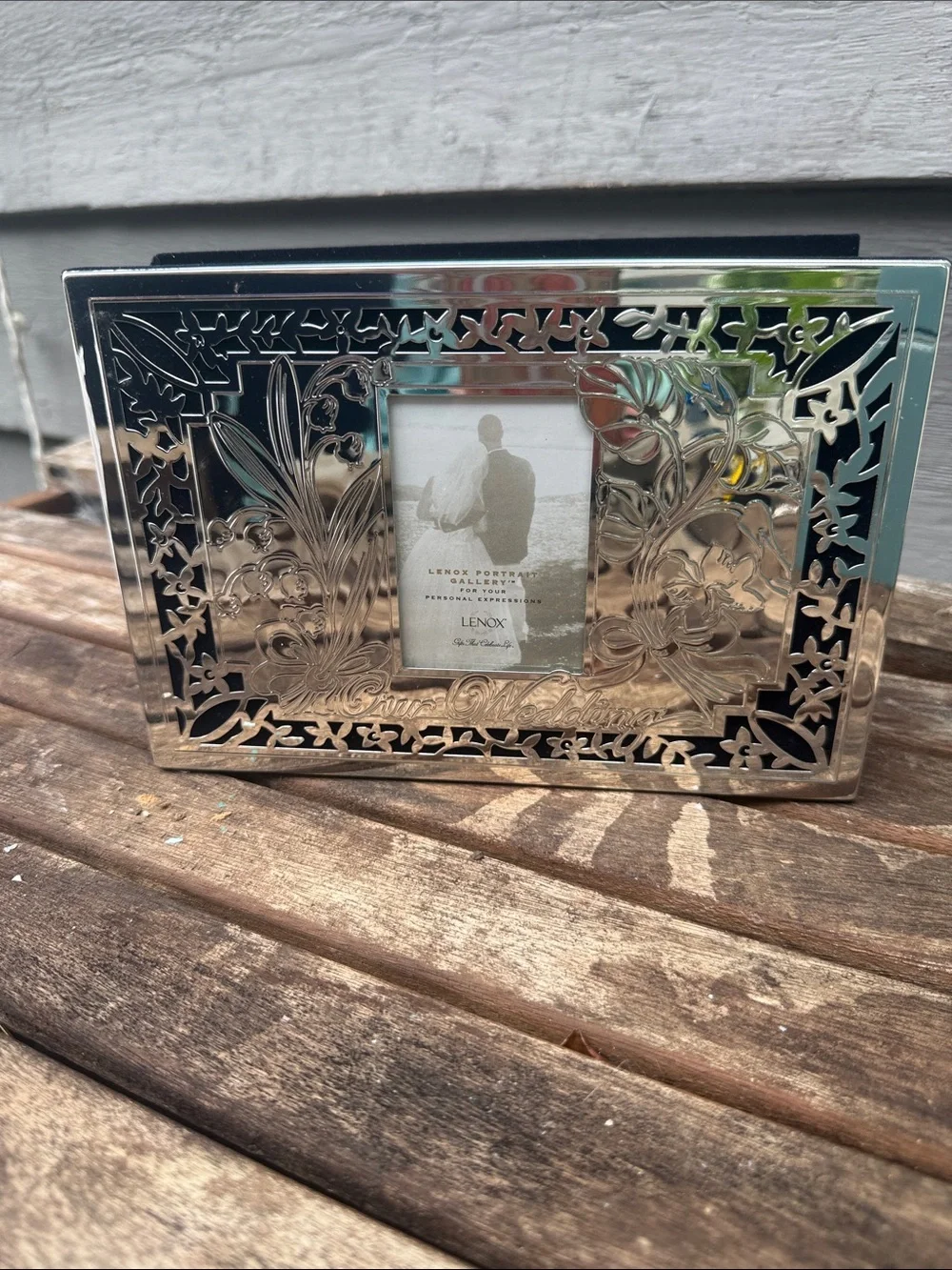 Lenox Our Family Silver Floral Design Photo Album